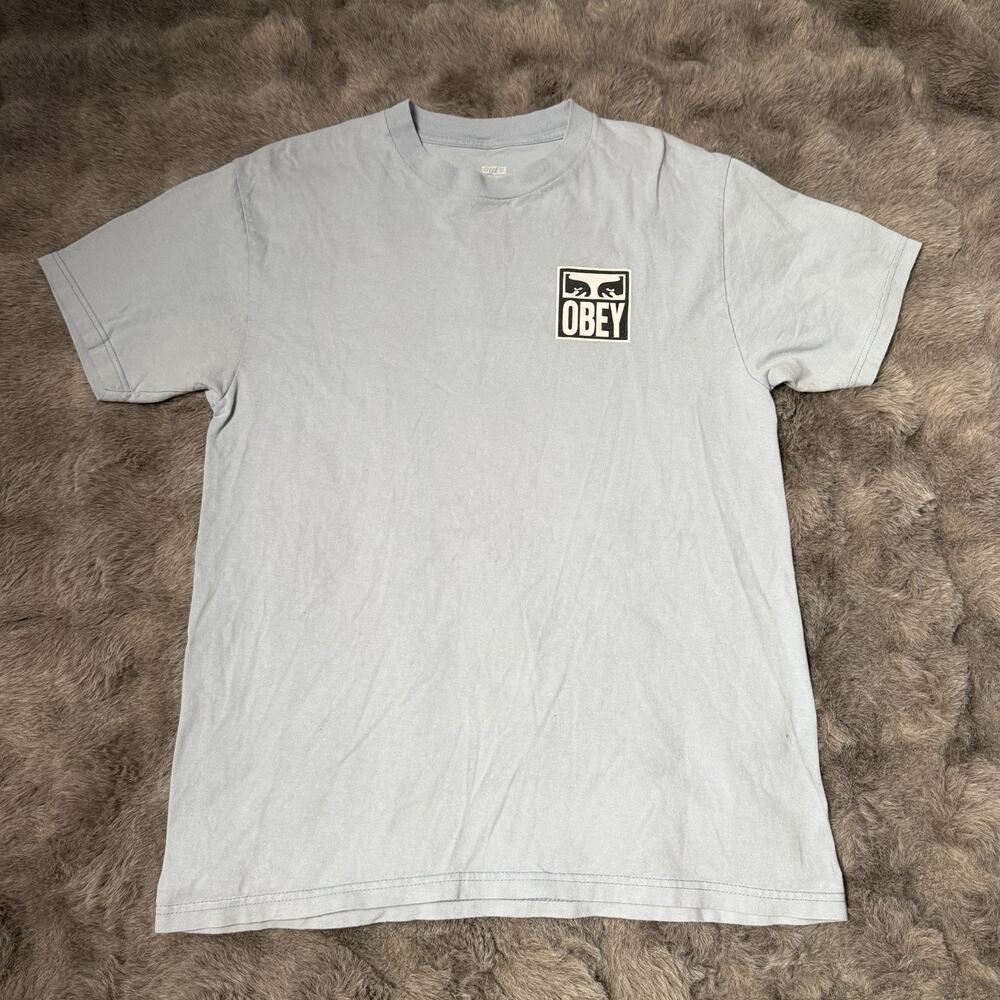 Men’s OBEY Eyes Icon 2 Box Blue Logo T-Shirt sz M
